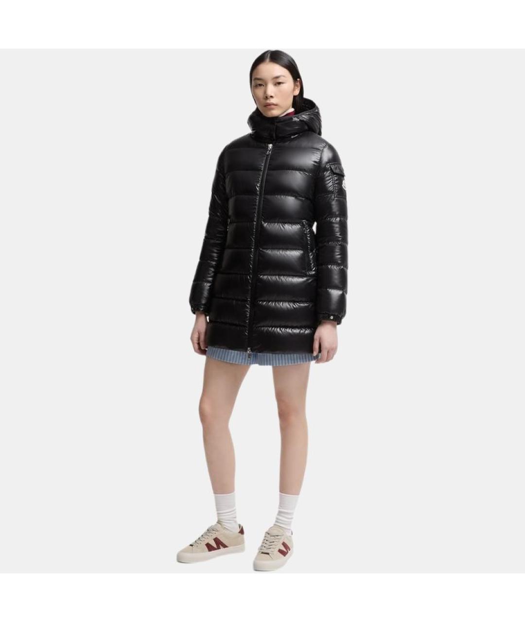 MONCLER Черный пуховик, фото 4