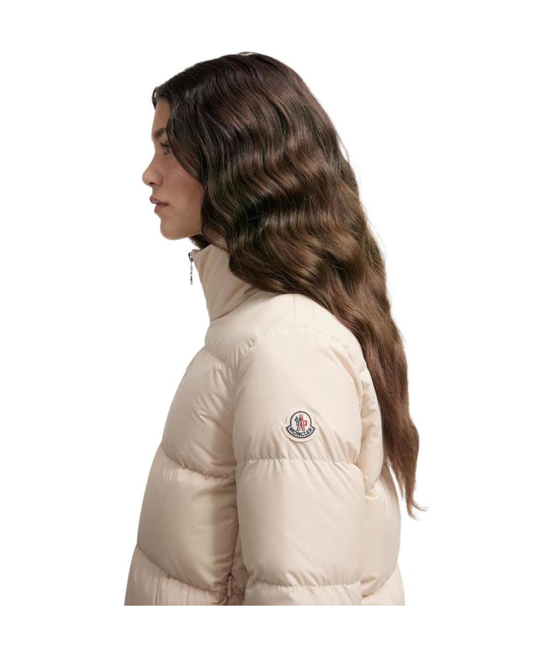 MONCLER Бежевый пуховик, фото 5