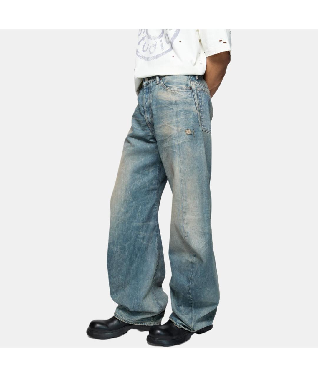 ACNE STUDIOS Синие хлопковые джинсы, фото 4