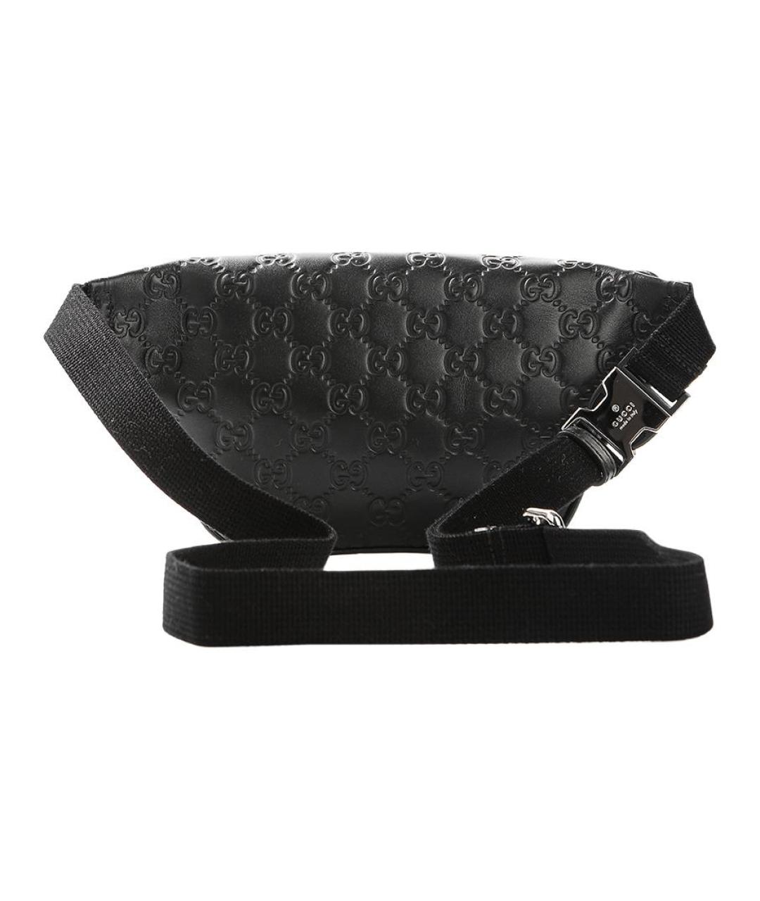 GUCCI Черная кожаная поясная сумка, фото 4