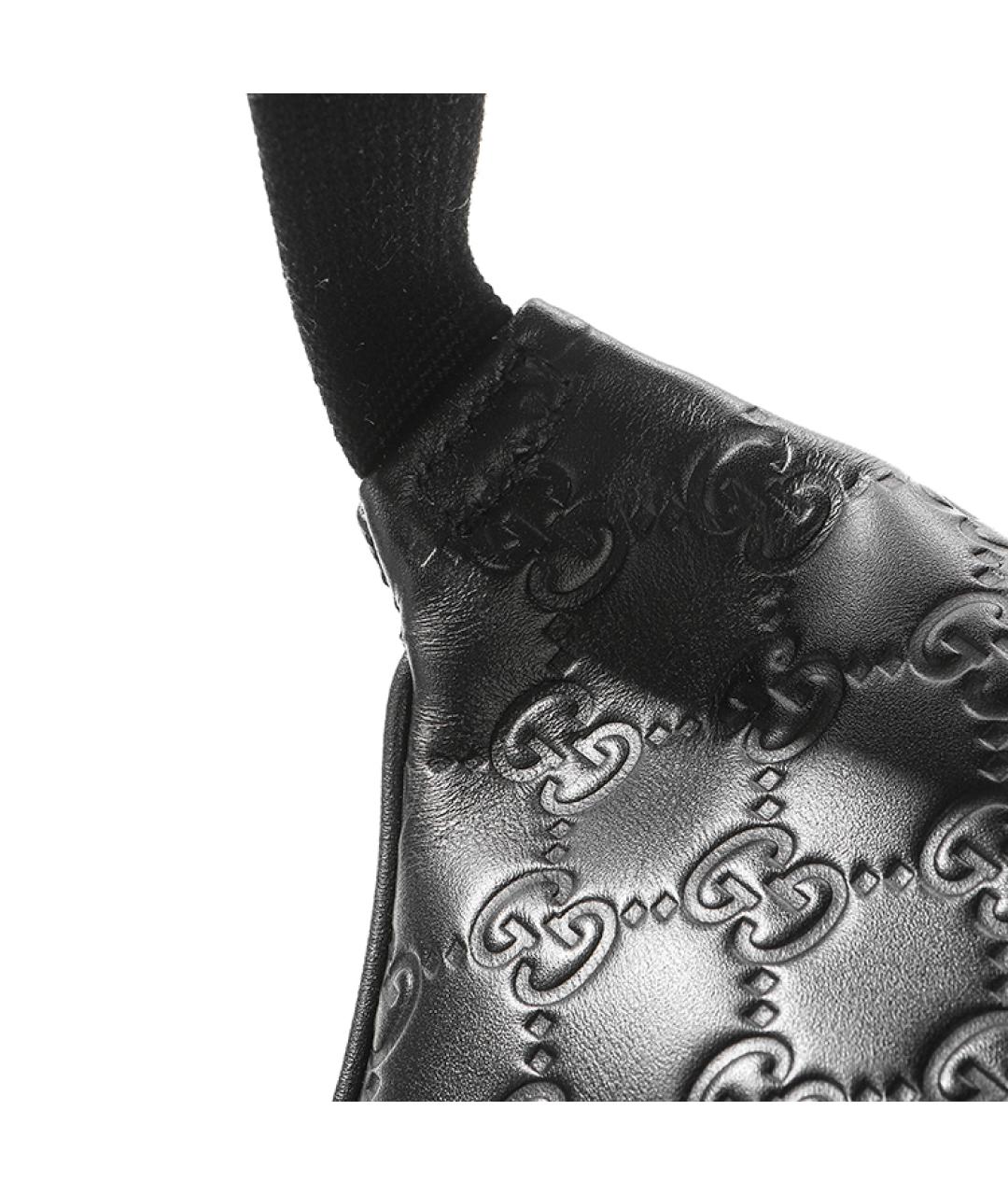 GUCCI Черная кожаная поясная сумка, фото 6