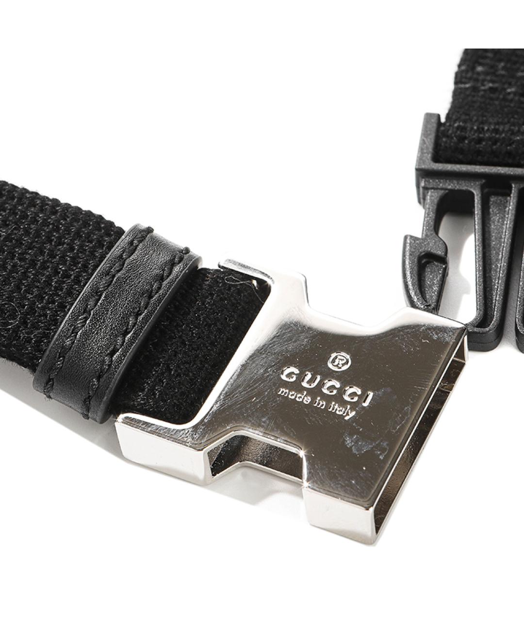 GUCCI Черная кожаная поясная сумка, фото 8