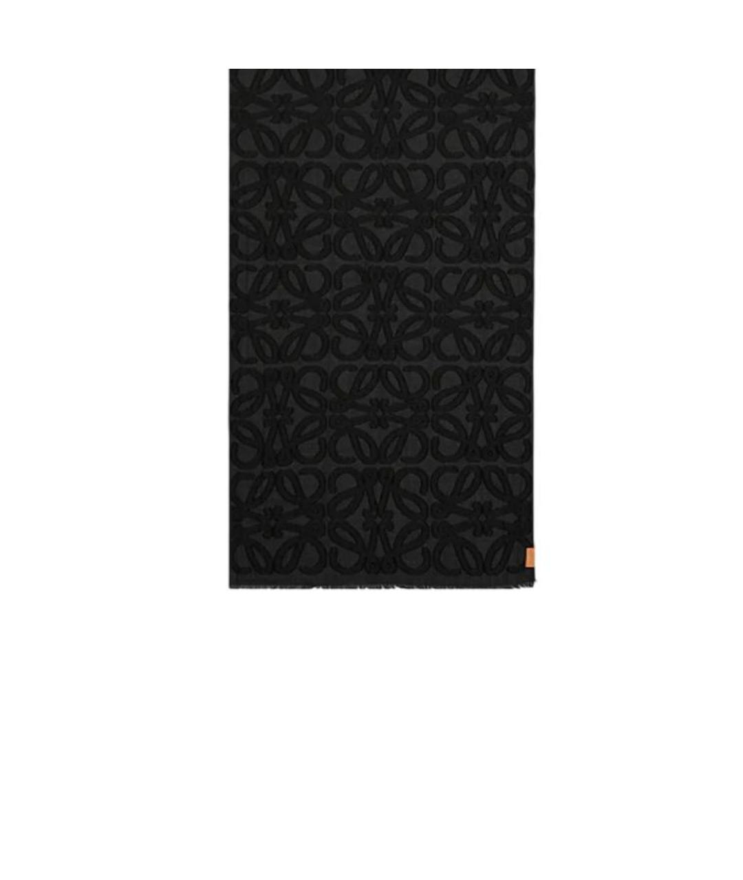 LOEWE Черный шарф, фото 2