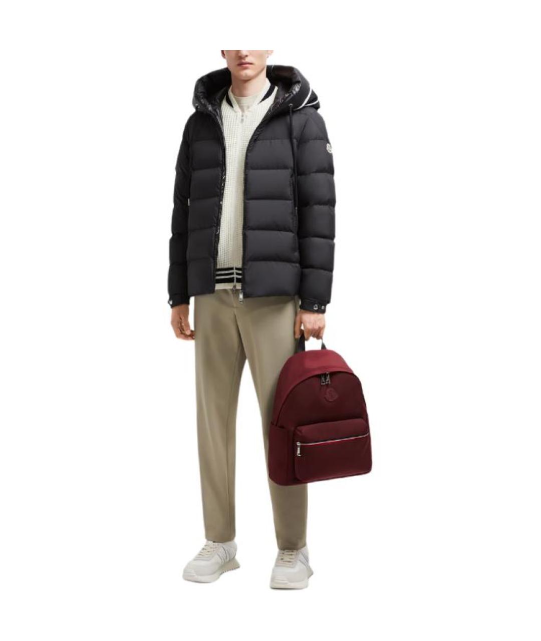 MONCLER Черный пуховик, фото 2