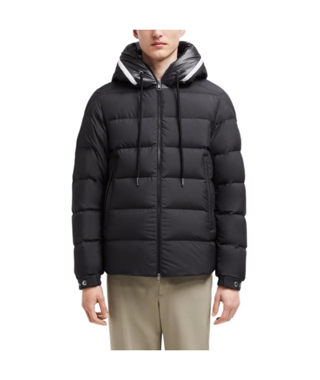 MONCLER Черный пуховик, фото 4