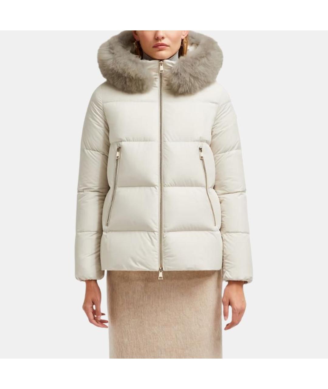 MONCLER Белый пуховик, фото 3