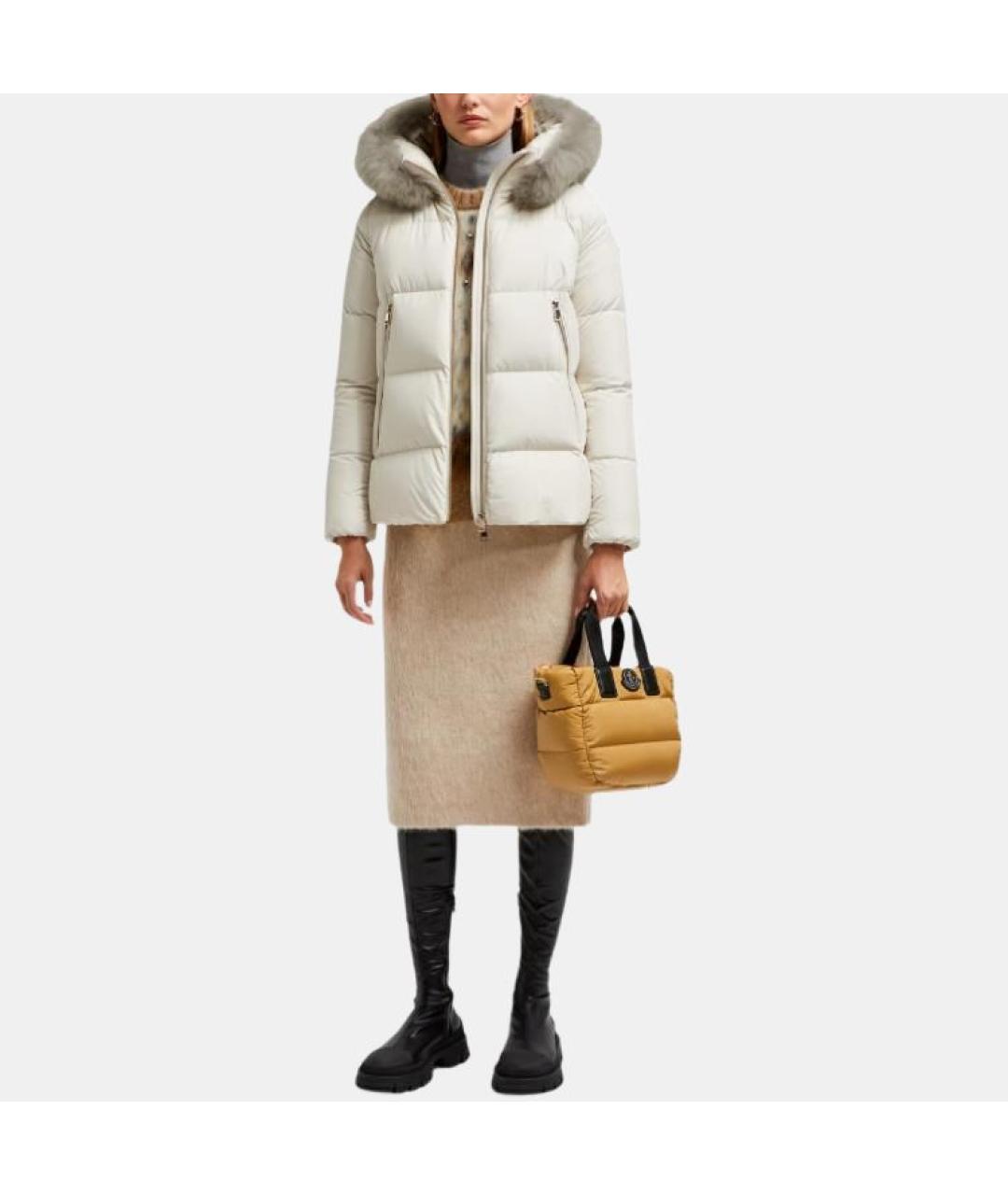 MONCLER Белый пуховик, фото 2