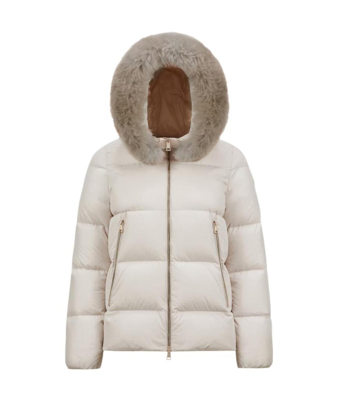 MONCLER Белый пуховик, фото 1