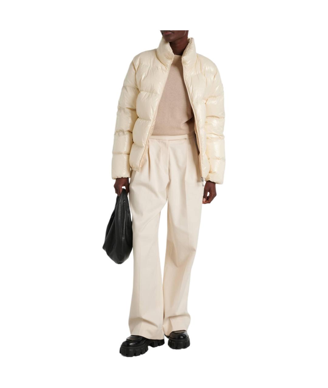 MONCLER Бежевая полиамидовая куртка, фото 2
