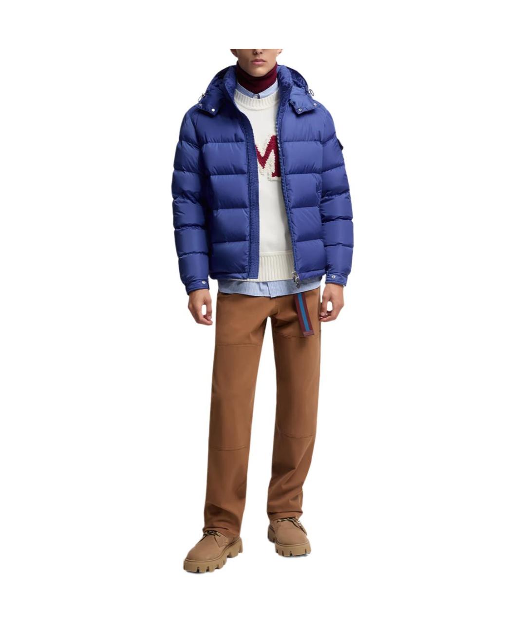 MONCLER Синий пуховик, фото 2