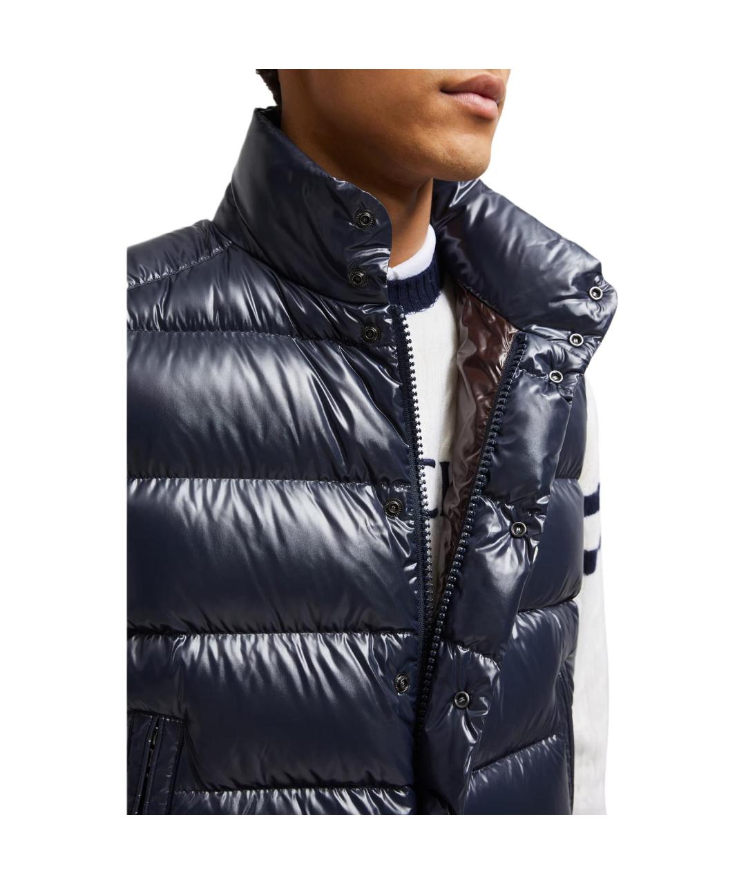 MONCLER Темно-синий жилет, фото 6