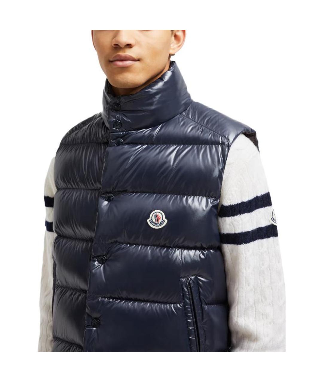 MONCLER Темно-синий жилет, фото 5