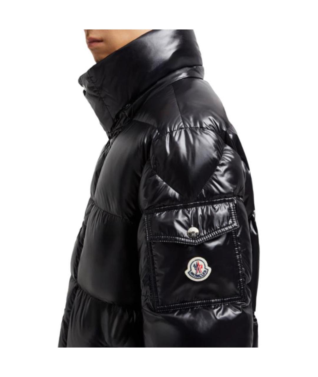 MONCLER Черный пуховик, фото 2