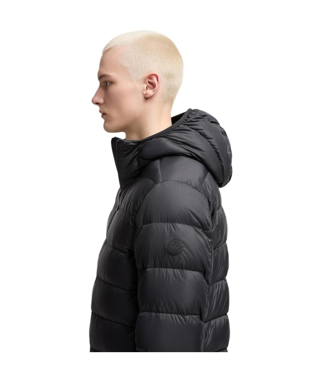 MONCLER Черный пуховик, фото 4
