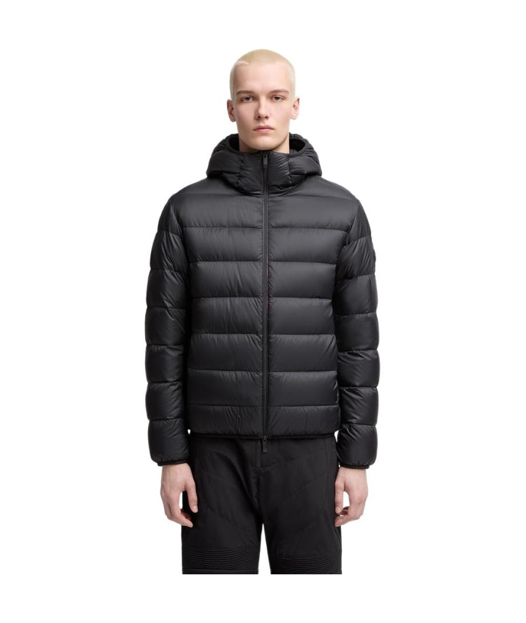 MONCLER Черный пуховик, фото 3