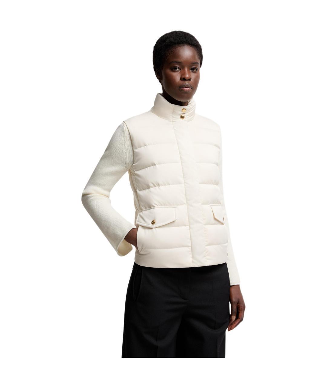 MONCLER Бежевый жилет, фото 5