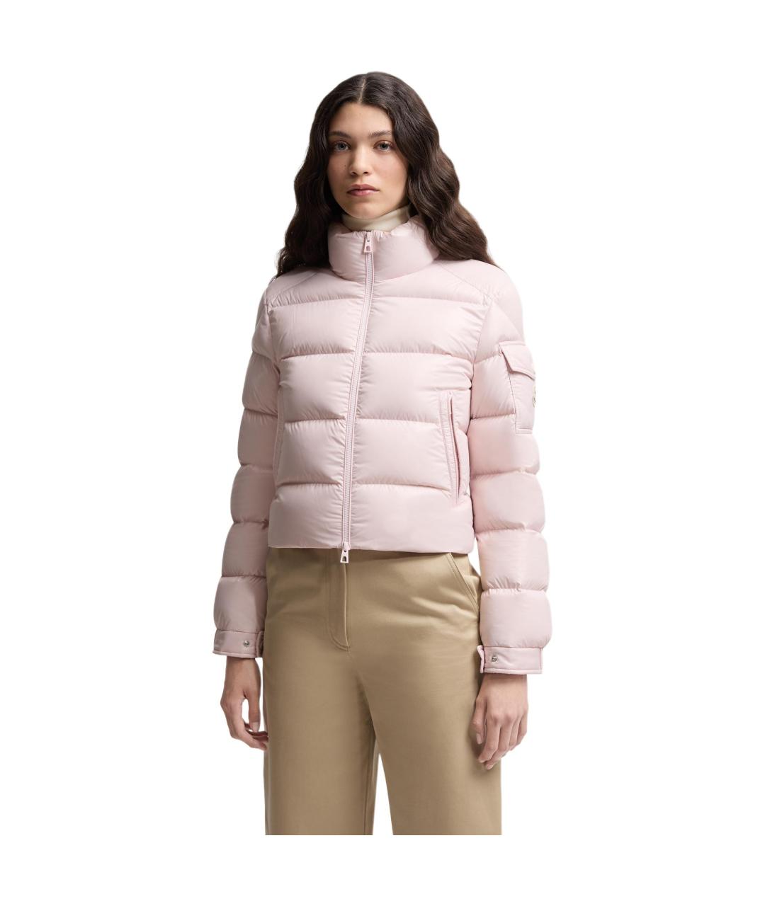 MONCLER Розовый пуховик, фото 5