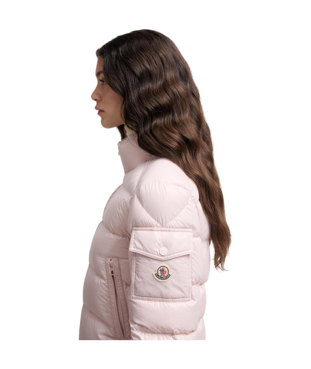 MONCLER Розовый пуховик, фото 6