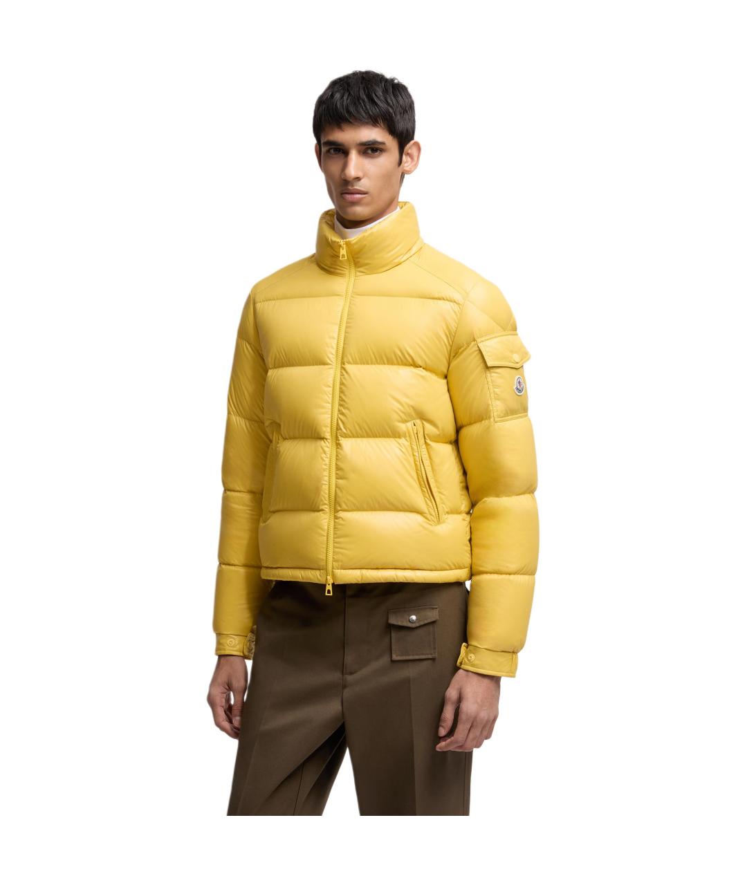 MONCLER Желтый пуховик, фото 5