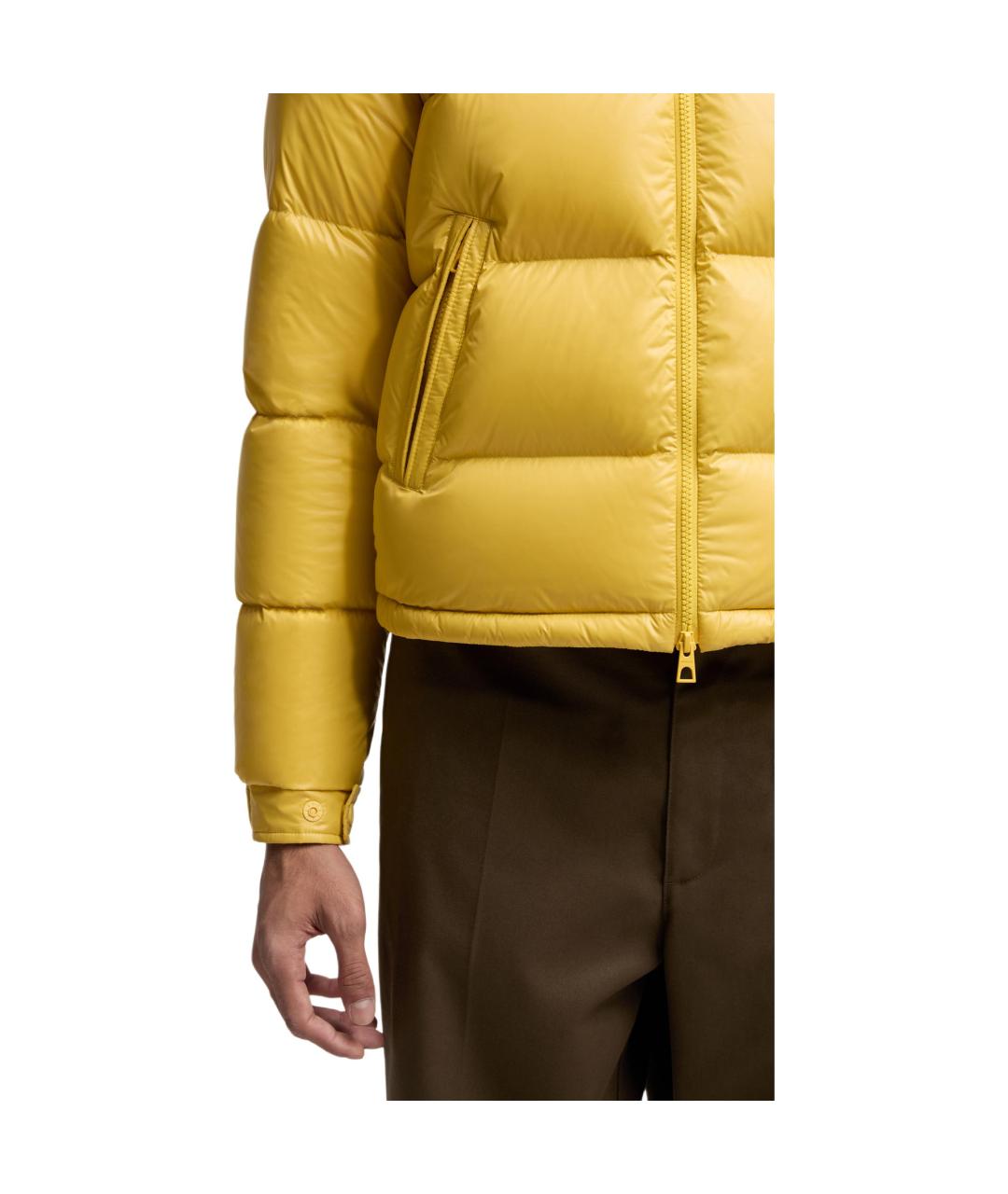 MONCLER Желтый пуховик, фото 4