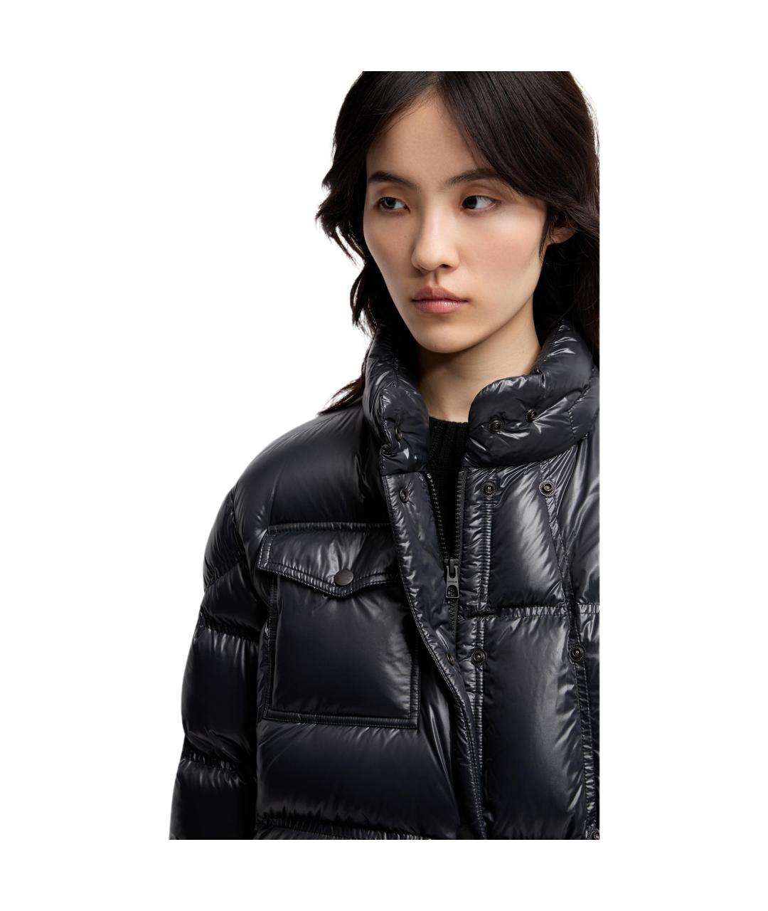 MONCLER Черная полиамидовая куртка, фото 8