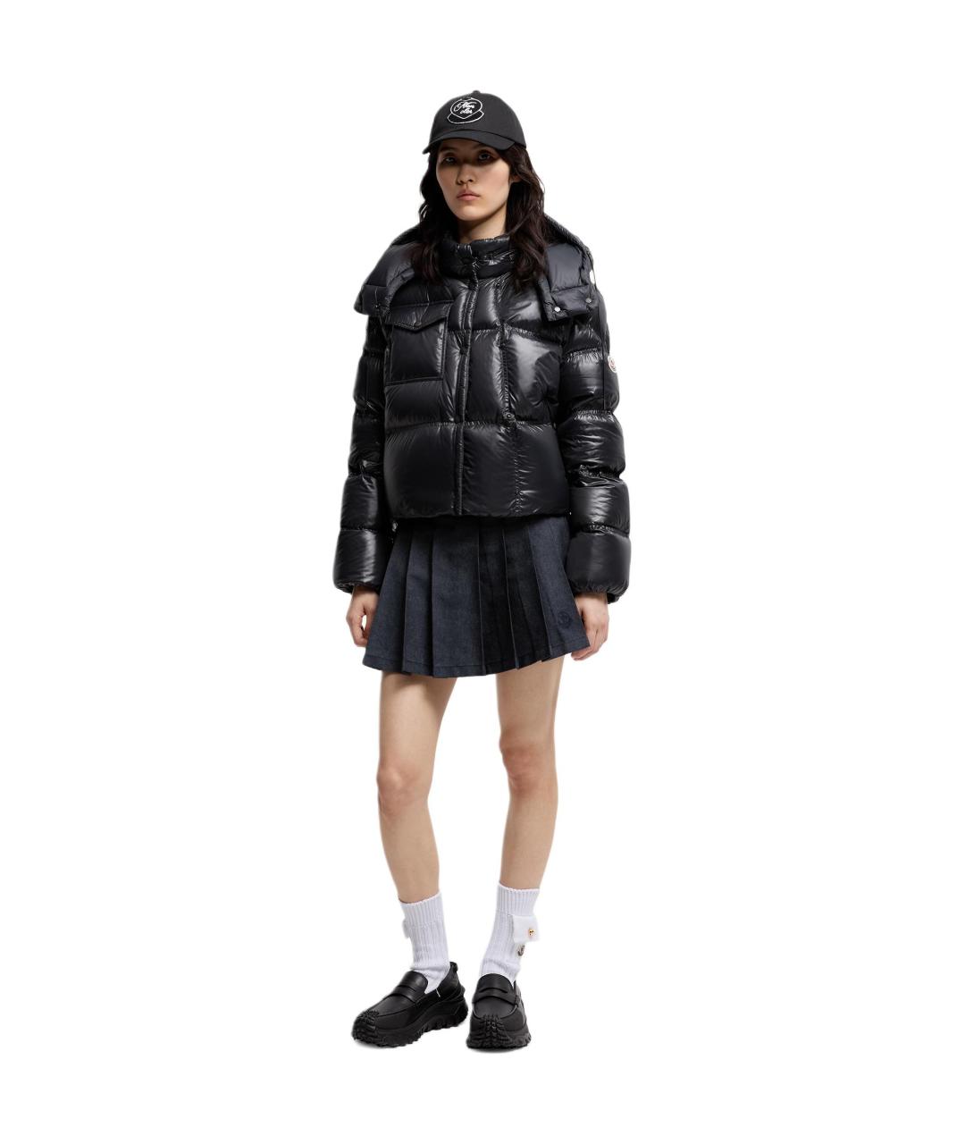 MONCLER Черная полиамидовая куртка, фото 2