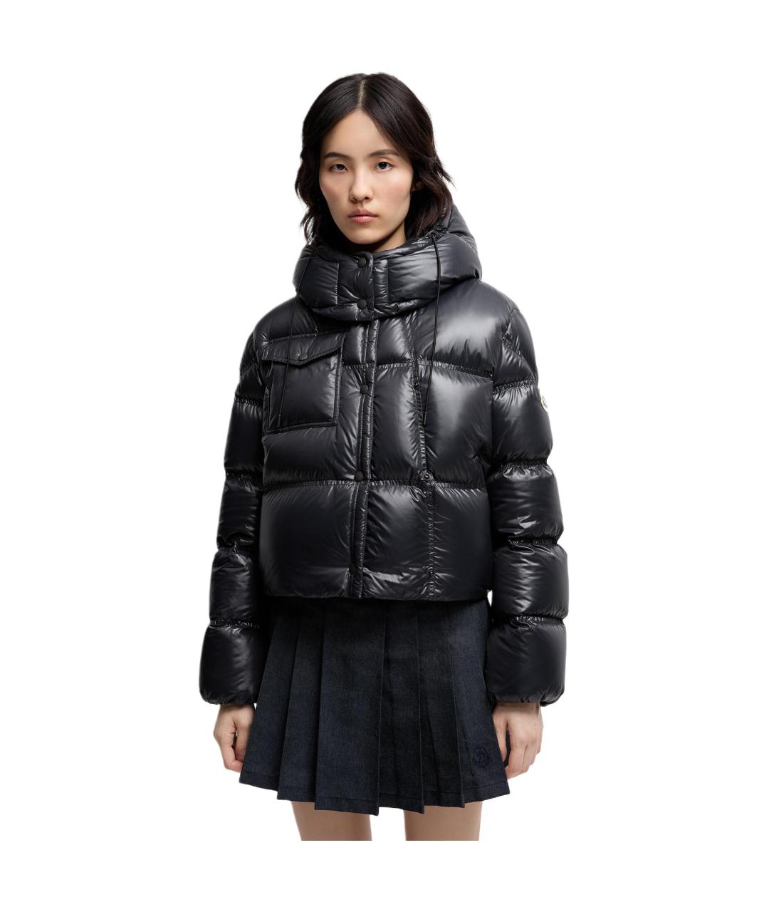 MONCLER Черная полиамидовая куртка, фото 5