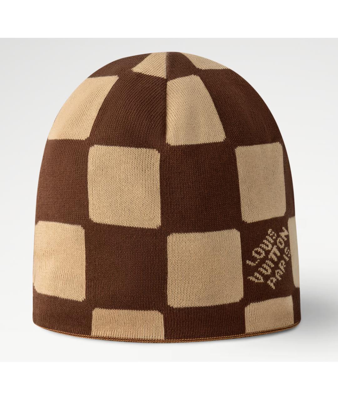 LOUIS VUITTON Коричневая хлопковая шапка, фото 3