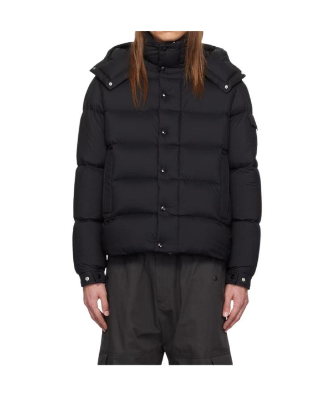 MONCLER Черный пуховик, фото 4