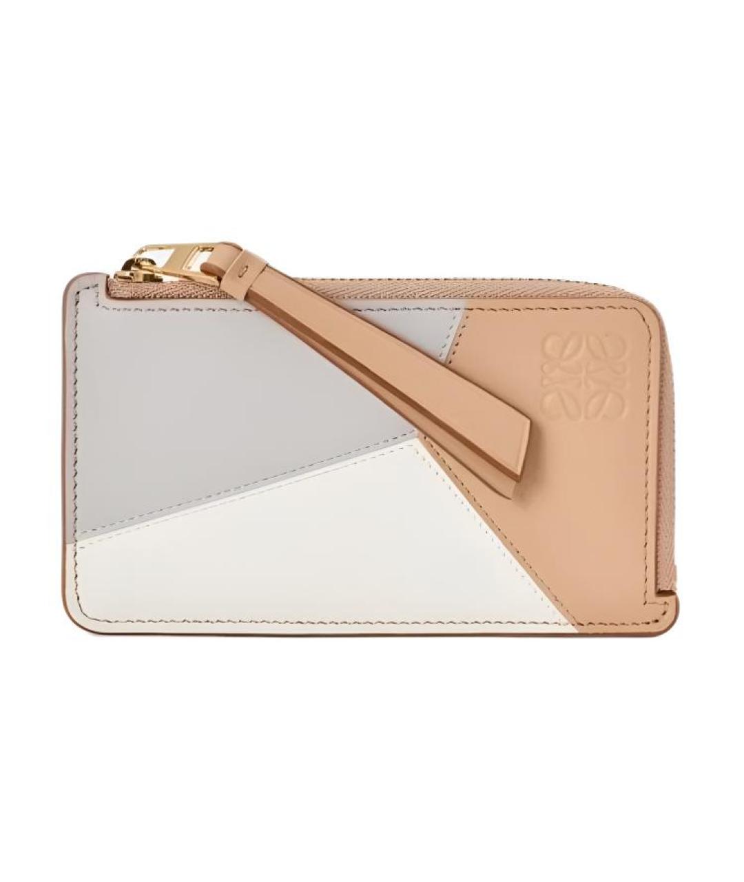 LOEWE Коричневый кожаный кардхолдер, фото 1