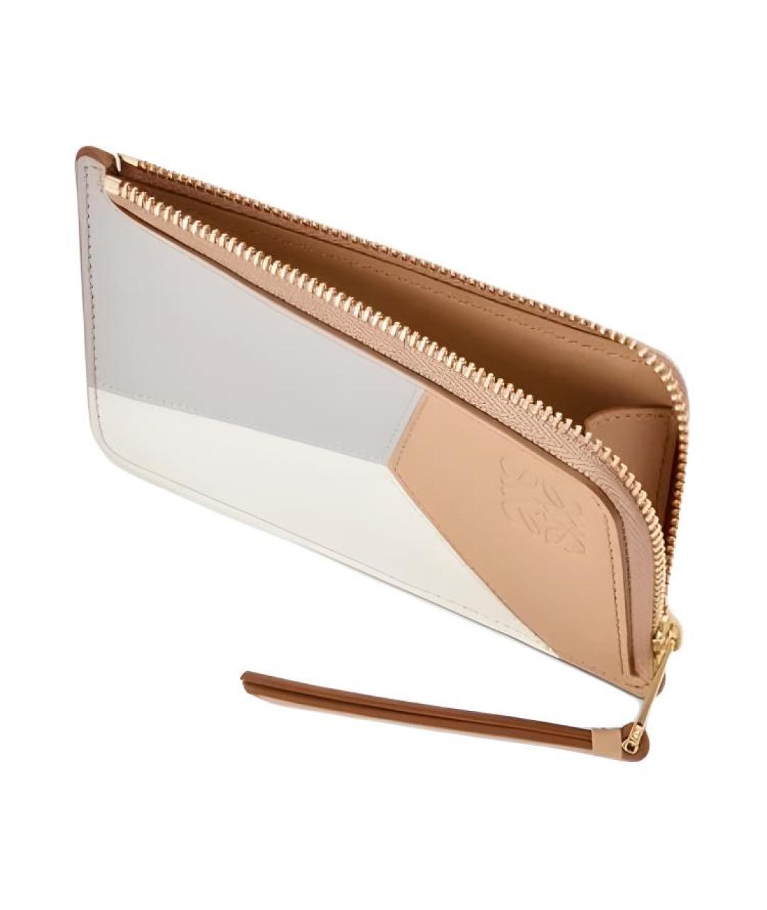 LOEWE Коричневый кожаный кардхолдер, фото 3