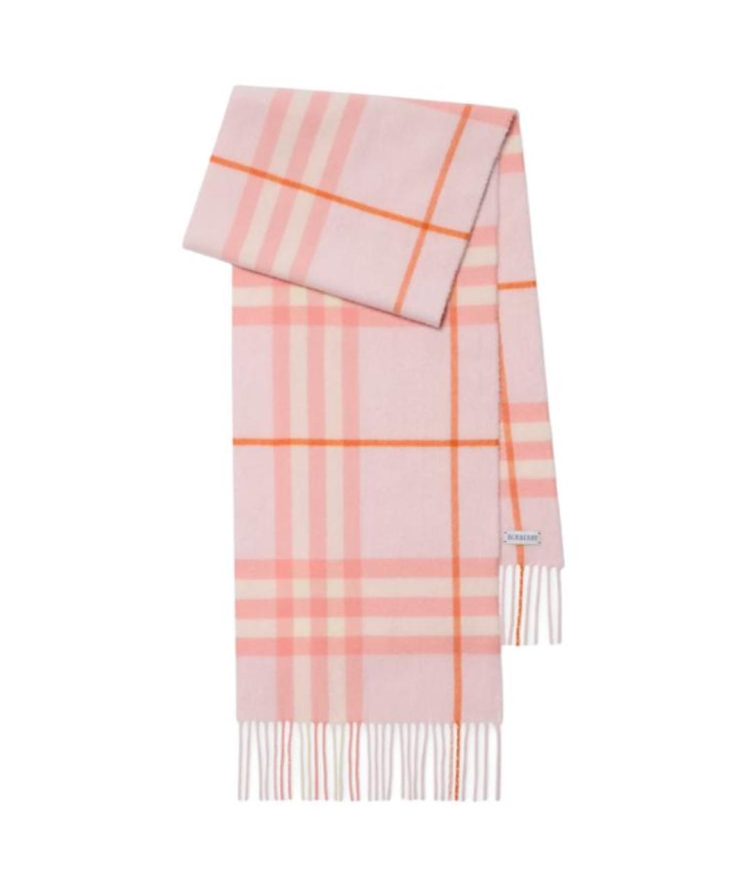BURBERRY Розовый кашемировый шарф, фото 1