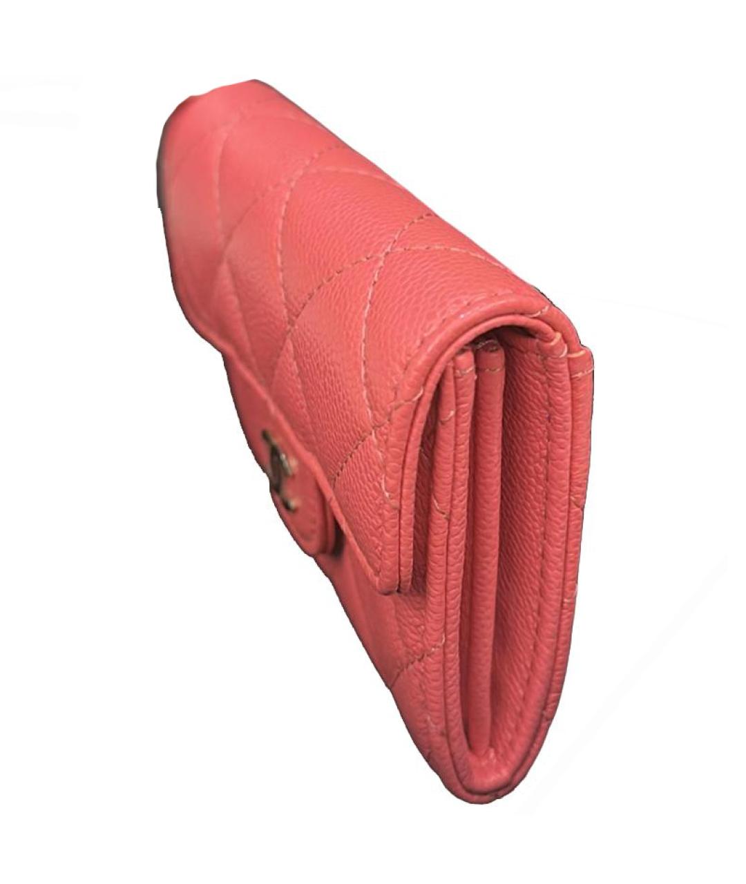 CHANEL Коралловый кожаный кардхолдер, фото 2