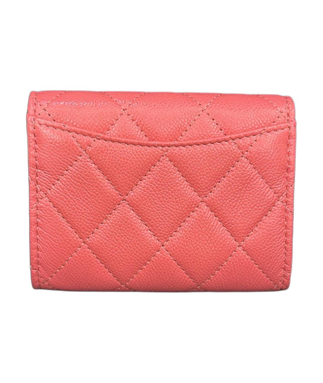 CHANEL Коралловый кожаный кардхолдер, фото 3