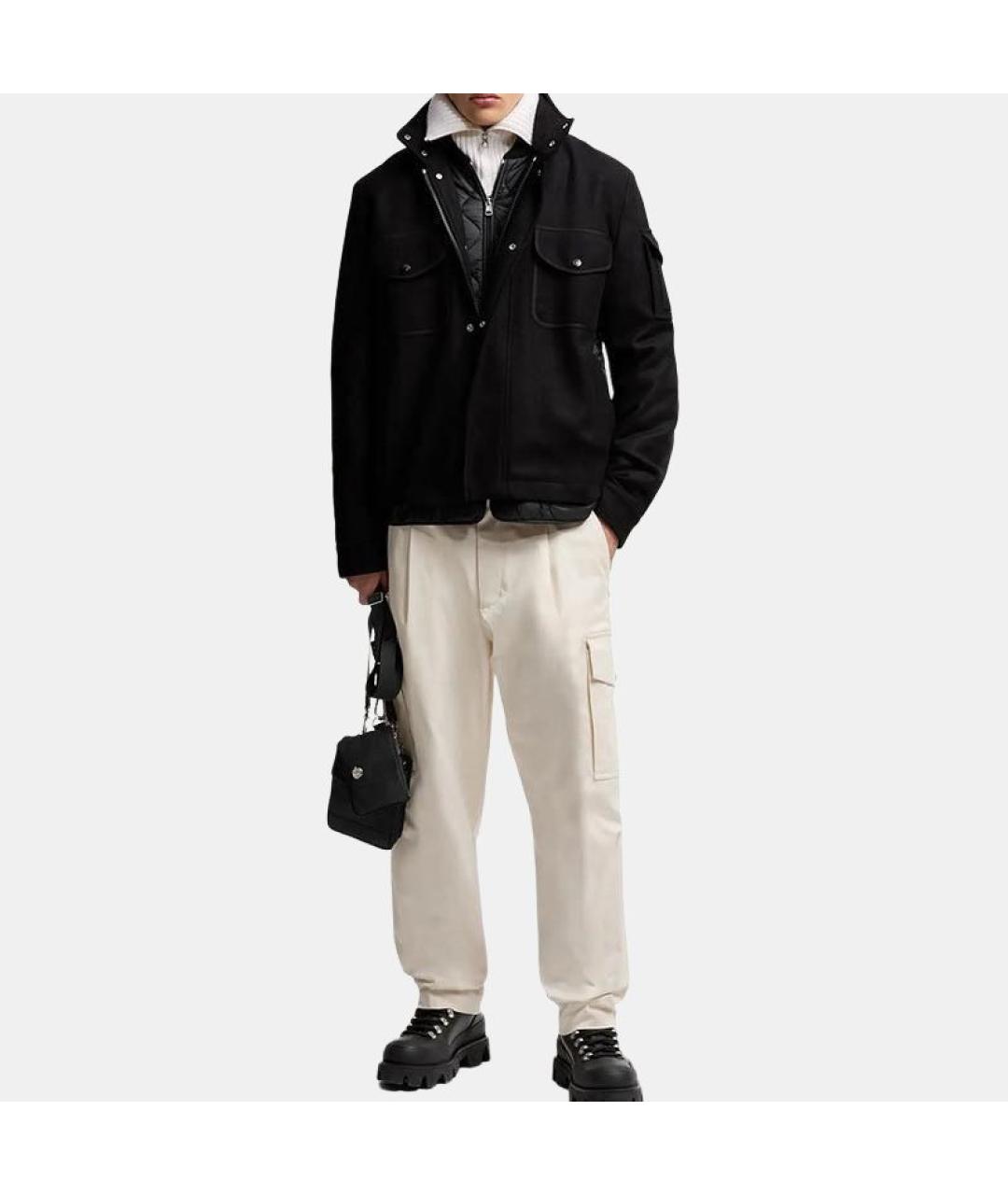 MONCLER Черная шерстяная куртка, фото 4