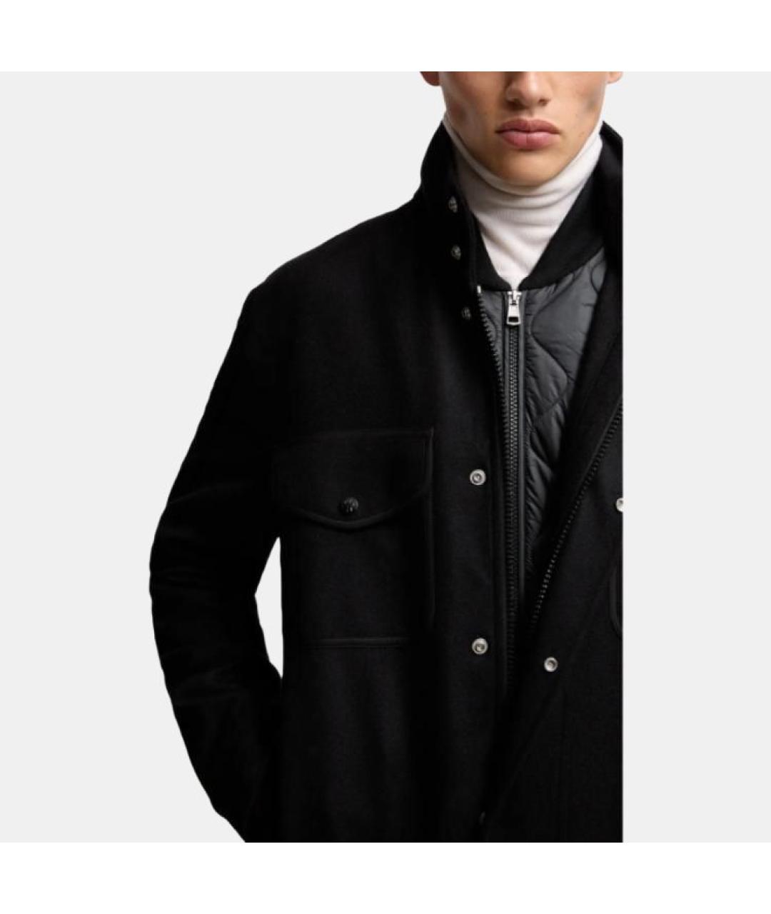 MONCLER Черная шерстяная куртка, фото 5
