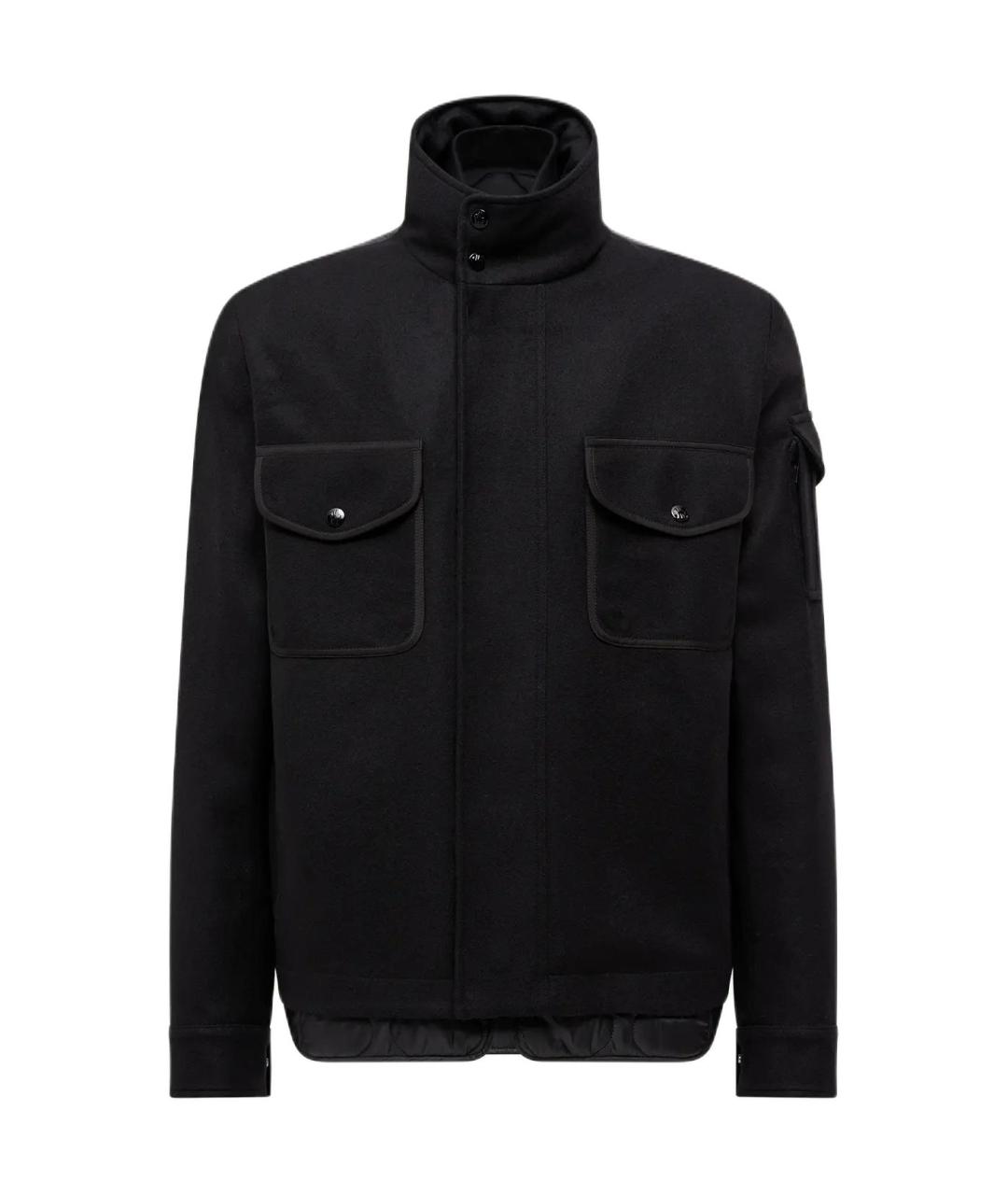 MONCLER Черная шерстяная куртка, фото 1
