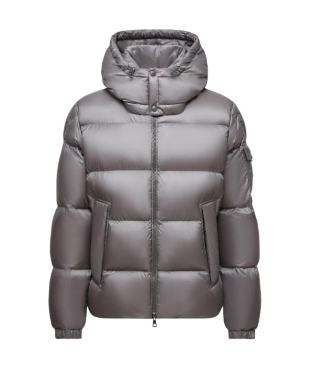 MONCLER Серый пуховик, фото 2