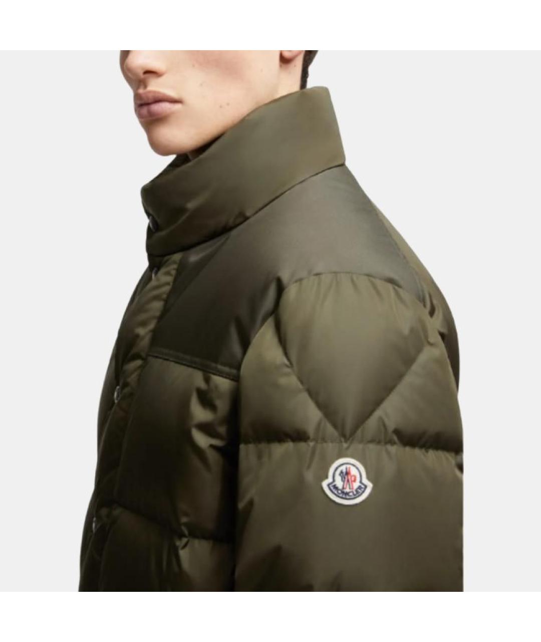 MONCLER Зеленый пуховик, фото 5