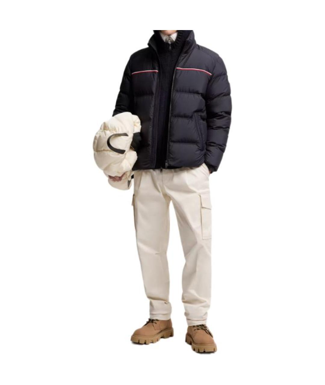 MONCLER Синяя полиамидовая куртка, фото 4