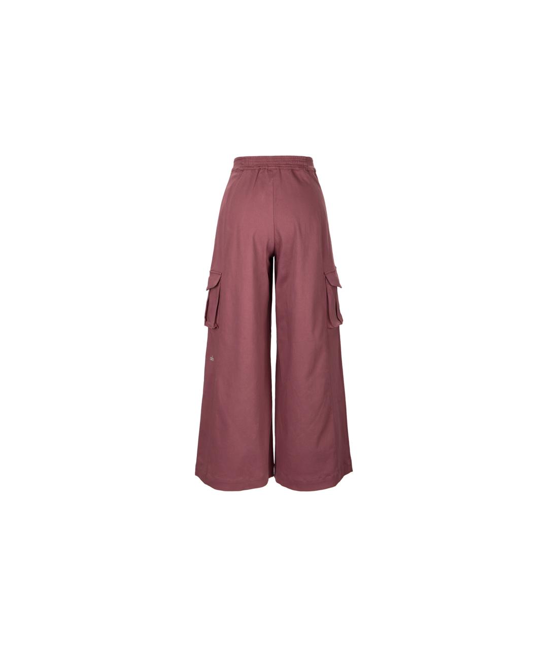 ALO YOGA Бордовые прямые брюки, фото 2