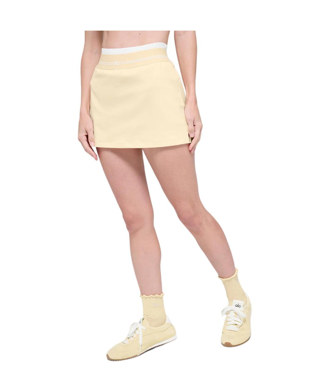 ALO YOGA Желтая юбка-шорты, фото 3