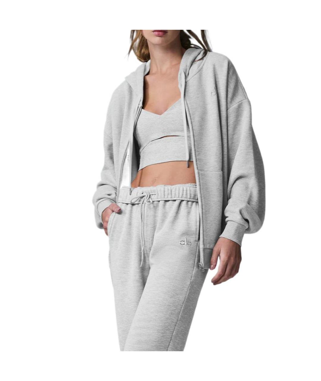ALO YOGA Серая хлопковая куртка, фото 3