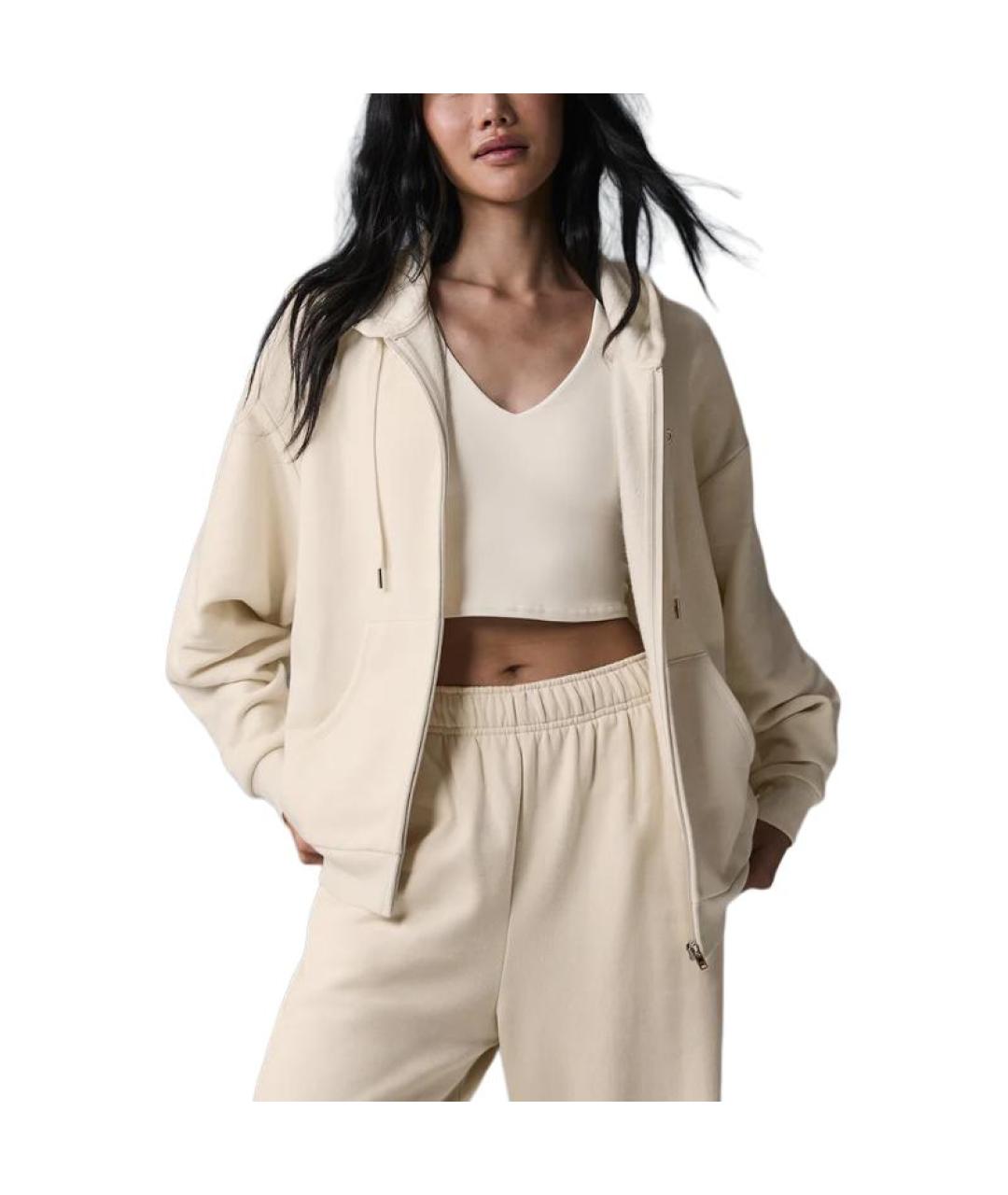 ALO YOGA Бежевая хлопковая куртка, фото 4