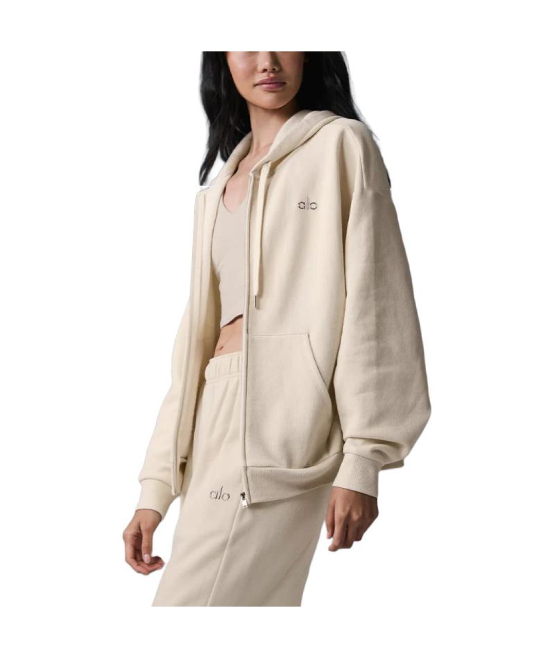 ALO YOGA Бежевая хлопковая куртка, фото 3