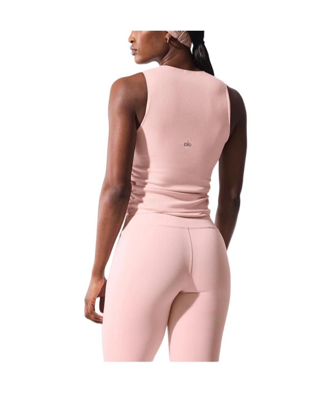 ALO YOGA Розовая майка, фото 2