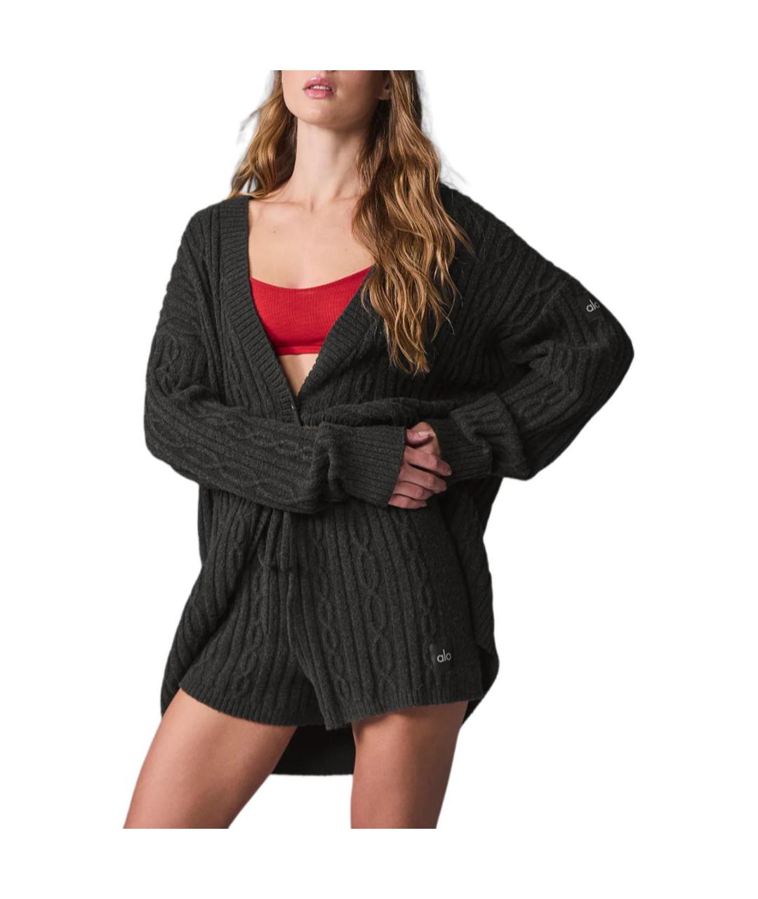 ALO YOGA Серый кардиган, фото 4
