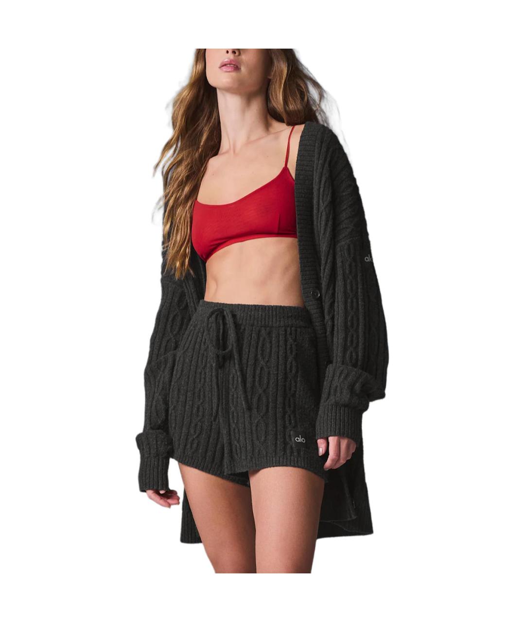 ALO YOGA Серый кардиган, фото 3