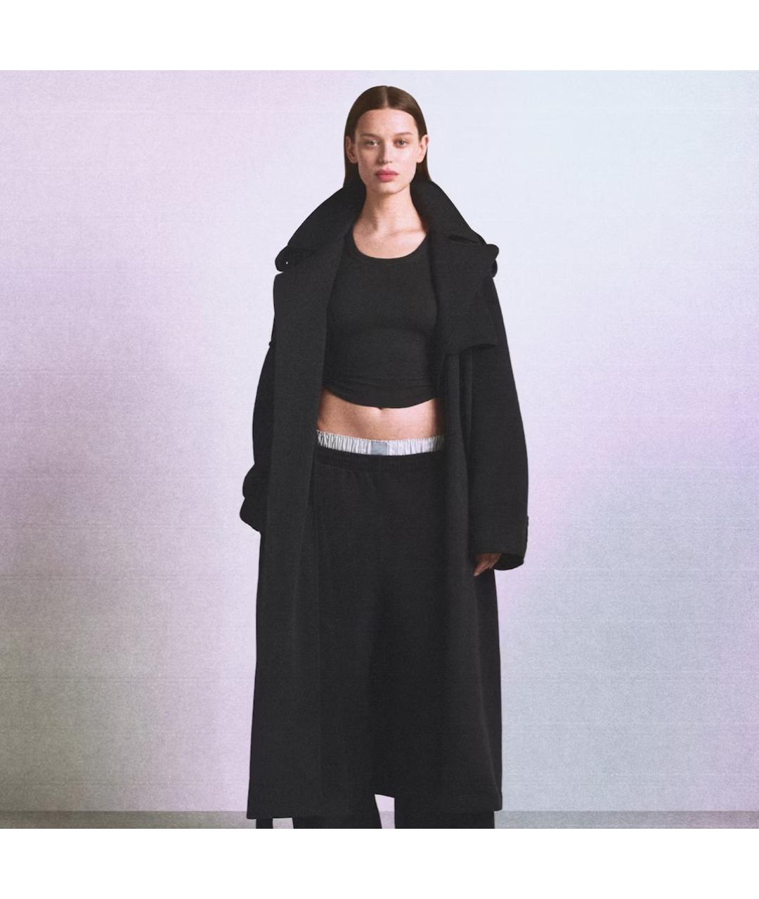 SKIMS Черное пальто, фото 4