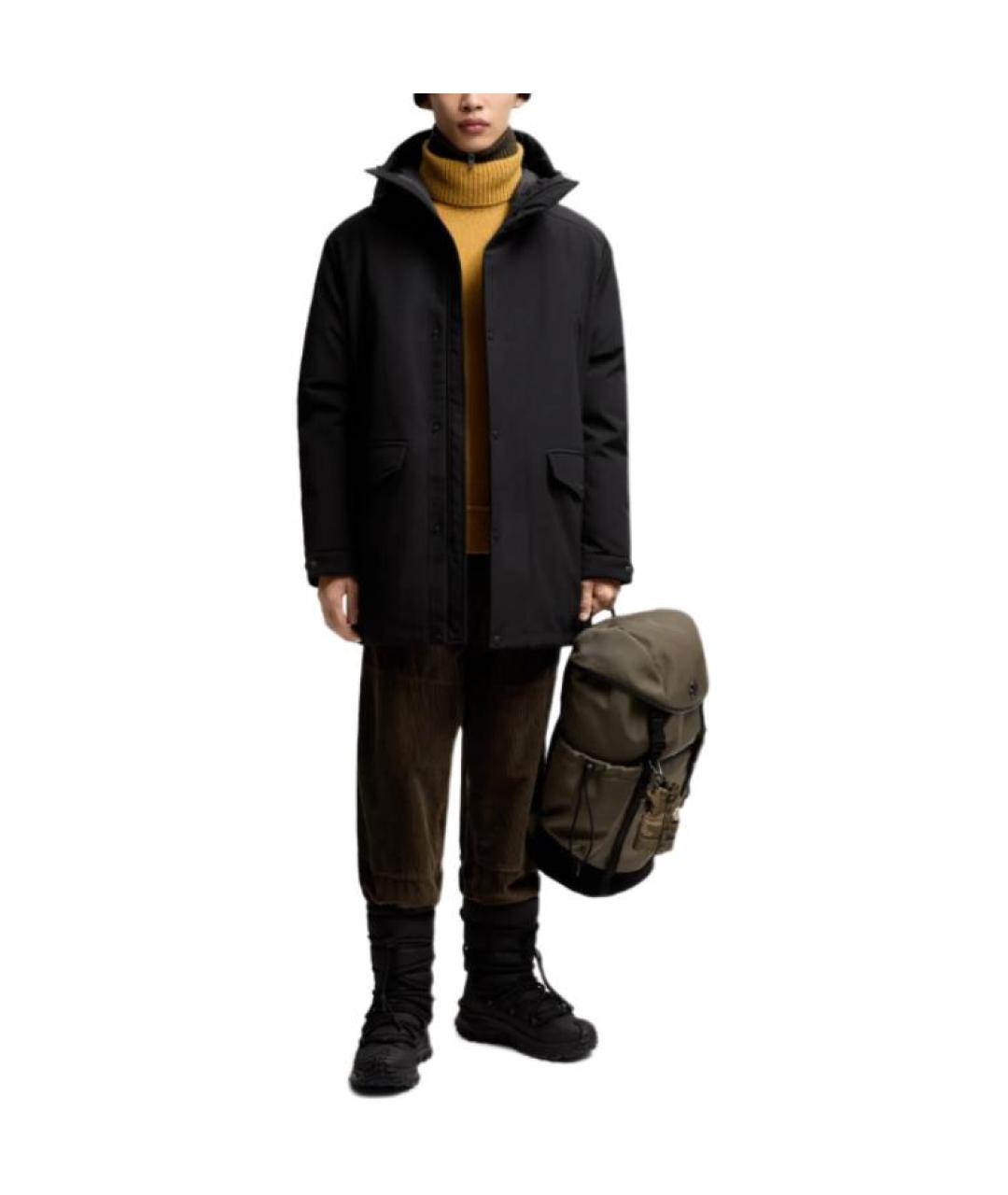 MONCLER Черный пуховик, фото 5